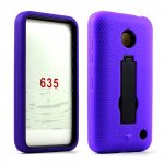 Wholesale Nokia Lumia 635 Armor Hybrid Stand Case (Purple Black)